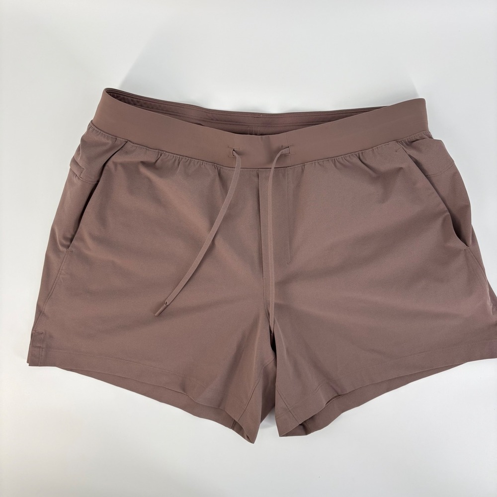 Lululemon Pace Breaker Shorts Women XL Mauve Brown Athletic Running Drawstring